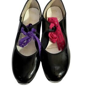 Coasters Girl Tap shoes 12.5 size black Tip top Tap Dance shoes